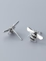 thumb 999 Fine Silver With Platinum Plated Cute Insect  BeeStud Earrings 2