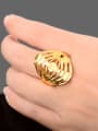 thumb Personality Gold Plated Hollow Geometric Shaped Copper Ring 1