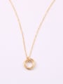 thumb Titanium With Gold Plated Simplistic Hollow Geometric Necklaces 3