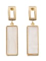 thumb Alloy With Gold Plated Simplistic Geometric Drop Earrings 2