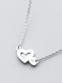 thumb S925 Silver Necklace Pendant, female fashion, sweet love necklace, temperament, heart and soul, clavicle chain D4294 3