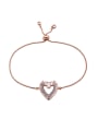 thumb Fashionable Heart  Shaped Accessories Adjustable Women Bracelet 0