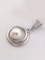 thumb Freshwater Pearl Double Circle Pendant 0