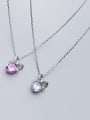 thumb 925 Sterling Silver With Silver Plated Simplistic Bowknot Necklaces 0