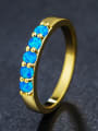 thumb Gold Plated Opal Stone Multistone ring 0