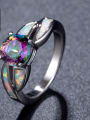 thumb Colorful Natural Opal Fashion Women Alloy Ring 1