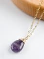 thumb All-match Water Drop Shaped Natural Stone Necklace 2