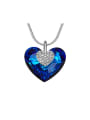 thumb Blue Heart-shaped Crystal Necklace 0