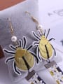thumb Cute Artificial Pearl Insect Shaped Knitting Earrings 2