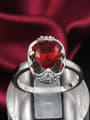 thumb Trendy Platinum Plated Heart Shaped Zircon Ring 1