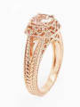 thumb Copper With Cubic Zirconia Delicate Square Band Rings 0