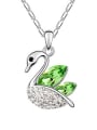 thumb Fashion Little Swan Shiny austrian Crystals Alloy Necklace 1