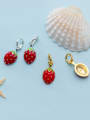 thumb 925 Sterling Silver With Platinum Plated Personality Friut Strawberry  Charms 4