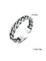 thumb Sterling silver couple ring vintage twist free size ring 2