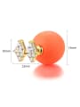 thumb Copper With 18k Gold Plated Fashion Ball Stud Earrings 3