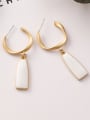 thumb Alloy With  Rose Gold Plated Simplistic Geometric Drop Earrings 3