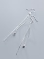 thumb 925 Sterling Silver With Platinum Plated Fashion Tassel Hook Earrings 1