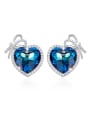thumb Blue Heart-shaped stud Earring 0