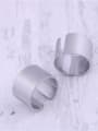 thumb Titanium With Platinum Plated Simplistic Geometric Free Size Rings 3