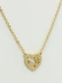 thumb Gold Plated Heart-shaped Pendant Necklace 0