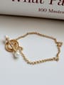 thumb Pure silver synthetic Pearl 18K-Gold Bracelet 2