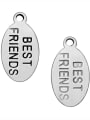 thumb Stainless Steel With Simplistic Oval with best friends words Charms 0