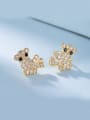 thumb Gold Plated Bear Shaped Earrings 0