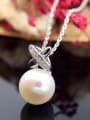 thumb Freshwater Pearl X-shaped Necklace 2