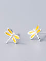 thumb Sterling Silver cute Dragonfly Mini studs earring 1