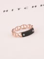 thumb Hollow Black and rose gold Color Ring 3