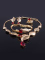 thumb Alloy Imitation-gold Plated Vintage style Stones Leaf-shaped Four Pieces Jewelry Set 1