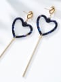 thumb Personalized Hollow Heart shaped Drop Earrings 2