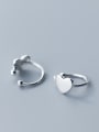 thumb 925 Sterling Silver With Silver Plated Simplistic Heart Clip On Earrings 2