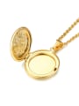 thumb Stainless Steel With Gold Plated Simplistic Round Pattern Necklaces 4