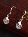 thumb Water Drop Zircons White Gold Plated Drop Earrings 1