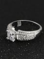 thumb Noble Elegant Engagement Ring with Shining Zircons 2