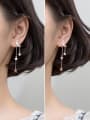 thumb 925 Sterling Silver With Rose Gold Plated Trendy Star  moon Drop Earrings 1