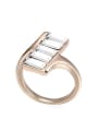 thumb Personalized Rectangular austrian Crystals Stack Alloy Ring 3