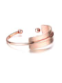thumb Personality Rose Gold Plated Double Layer Bangle 0