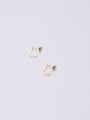 thumb Titanium With Gold Plated Simplistic Hollow  Geometric Clip On Earrings 0