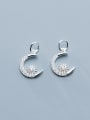 thumb 925 Sterling Silver With  Cubic Zirconia Personality Moon Charms 2