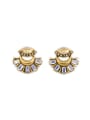 thumb Small Fan Shaped Rhinestones stud Earring 0