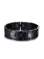 thumb Personality Black Gun Plated Stainless Steel Bracelet 0