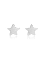 thumb Symmetrical Matt Stars Women Stud Earrings 0