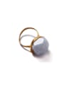 thumb Simple Natural Crystal Gold Plated Ring 0