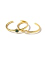 thumb Copper With Gold Plated Personality Geometric Free Size Bangles 0