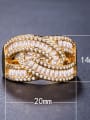thumb Copper With 18k Gold Plated Cubic Zirconia Trendy Cocktail Rings 1