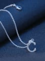 thumb Simple Letter C Silver Plated Necklace 2