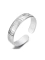 thumb Simple 999 Silver Personalized Patterns-etched Opening Bangle 0