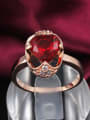 thumb Noble Rose Gold Plated Heart Shaped Zircon Ring 1